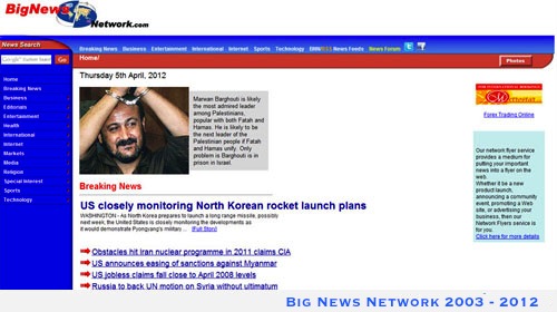 Big News Network website - 2003 through 2012